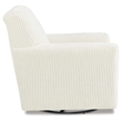 Bowery Hill Contemporary Polyester Ivory Swivel Glider Accent Chair
