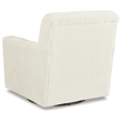 Bowery Hill Contemporary Polyester Ivory Swivel Glider Accent Chair