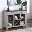 Bowery Hill Transitional Stone Gray and Charcoal Wood Server