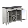 Bowery Hill Transitional Stone Gray and Charcoal Wood Server