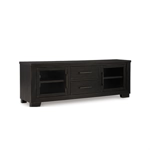 Bowery Hill Contemporary Black 80&quot TV Stand for TVs up to 91&quot