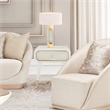 Bowery Hill Contemporary 1-Drawer Nightstand - Champagne Ivory