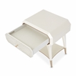 Bowery Hill Contemporary 1-Drawer Nightstand - Champagne Ivory