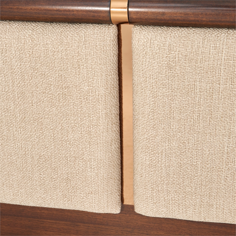 Bowery Hill Transitional King Lift Up Storage Bed - Beige/Umber