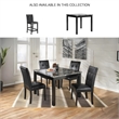 Bowery Hill 5 Piece Square Counter Table Set in Black Finish