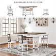 Bowery Hill Farmhouse White & Brown Counter Height Dining Table