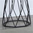 Bowery Hill Contemporary Contemporary Glass Top End Table in Black