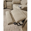 Bowery Hill Contemporary Sand Power Reclining Loveseat with Console