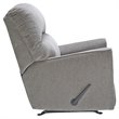 Bowery Hill Contemporary Fabric Rocker Recliner in Gray with Attached Cushions