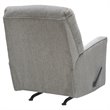 Bowery Hill Contemporary Fabric Rocker Recliner in Gray with Attached Cushions