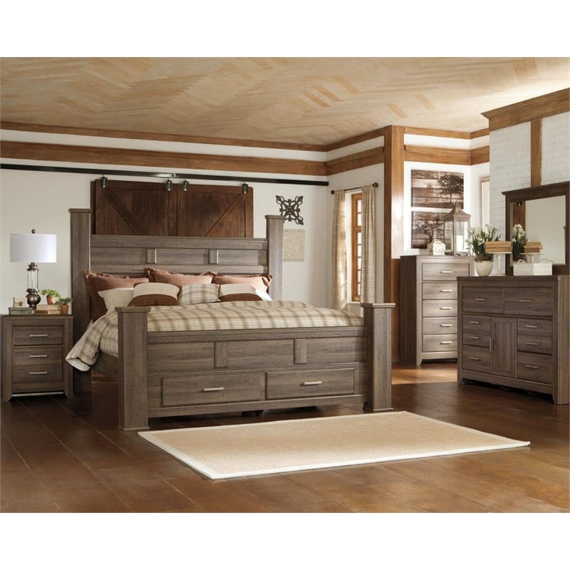 Bowery Hill Wood Dark Brown King Bed Rectangular 68