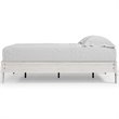 Bowery Hill Contemporary Engineered Wood Full Platform Bed in Whitewash