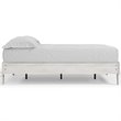Bowery Hill Contemporary Engineered Wood Full Platform Bed in Whitewash