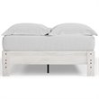 Bowery Hill Contemporary Engineered Wood Full Platform Bed in Whitewash