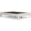 Bowery Hill Contemporary Engineered Wood Full Platform Bed in Whitewash