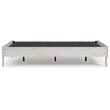 Bowery Hill Contemporary Engineered Wood Full Platform Bed in Whitewash