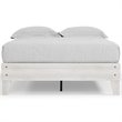 Bowery Hill Contemporary Engineered Wood Full Platform Bed in Whitewash