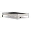 Bowery Hill Contemporary Engineered Wood Full Platform Bed in Whitewash