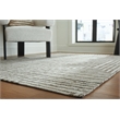 Bowery Hill Contemporary Wool and Cotton Ivory & Gray 8x10 Rug