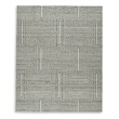 Bowery Hill Contemporary Wool and Cotton Ivory & Gray 8x10 Rug