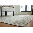 Bowery Hill Contemporary Wool and Cotton Ivory & Gray 8x10 Rug