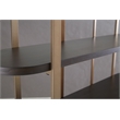 Bowery Hill Engineered Wood Contemporary Brown & Gold Finish Bookcase