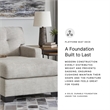 Bowery Hill Polyester Contemporary Corner-blocked frame Pebble Chaise