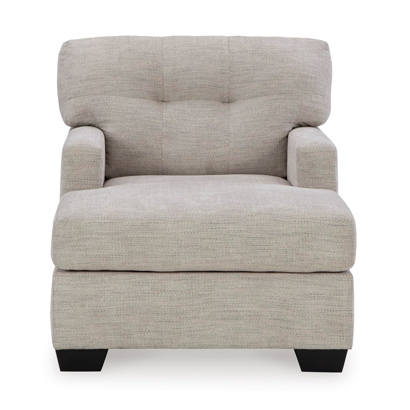 Bowery Hill Polyester Contemporary Corner-blocked frame Pebble Chaise