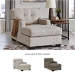 Bowery Hill Polyester Contemporary Corner-blocked frame Pebble Chaise