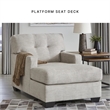 Bowery Hill Polyester Contemporary Corner-blocked frame Pebble Chaise