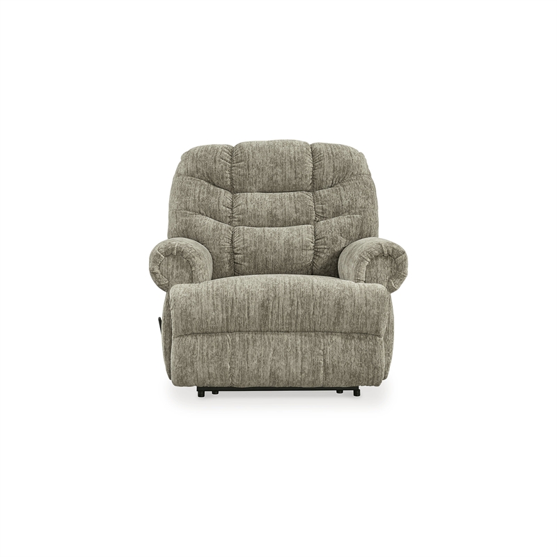 Bowery Hill Polyester Traditional One-pull Reclining Motion Taupe Recliner