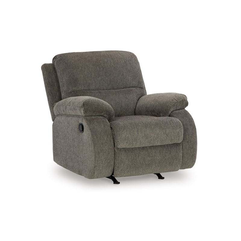 Bowery Hill Polyester Contemporary Pull-tab Reclining Motion Brindle Recliner