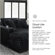 Bowery Hill Contemporary Corner-blocked frame Onyx Oversized Chaise