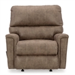 Bowery Hill Faux Leather Contemporary One-pull Reclining Motion Fossil Recliner