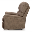 Bowery Hill Faux Leather Contemporary One-pull Reclining Motion Fossil Recliner