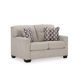 Bowery Hill Contemporary Corner-blocked frame Pebble Loveseat