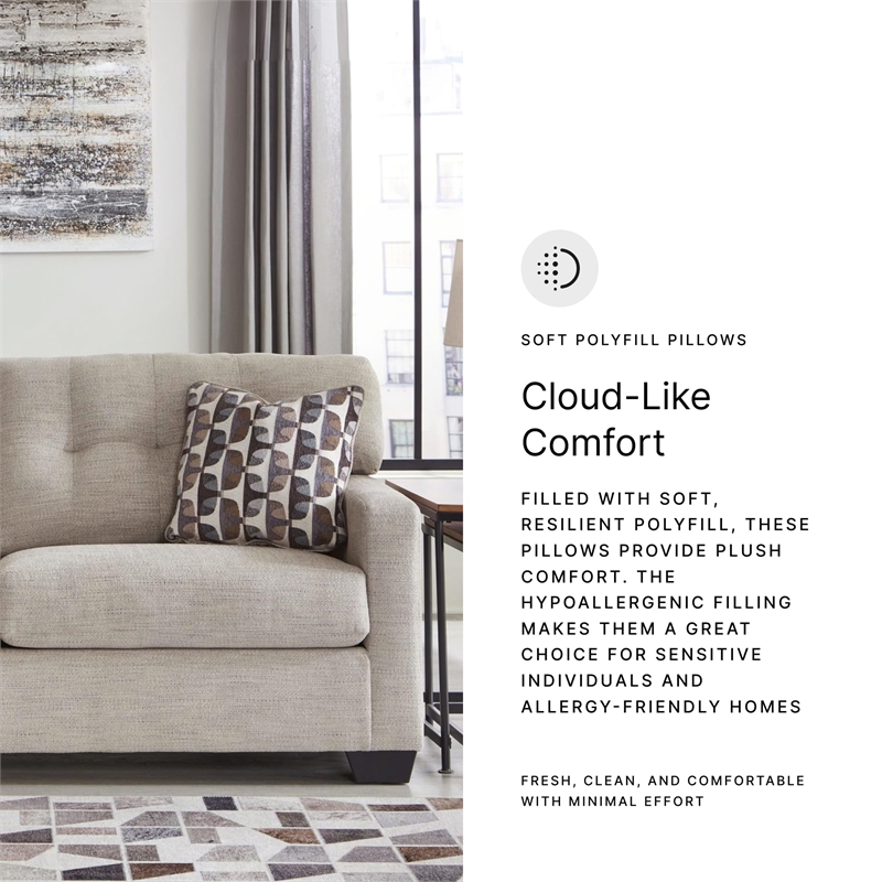 Bowery Hill Contemporary Corner-blocked frame Pebble Full Sofa Sleeper