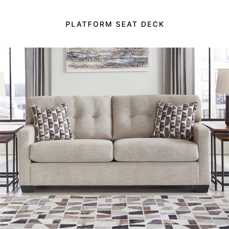 Bowery Hill Contemporary Corner-blocked frame Pebble Full Sofa Sleeper