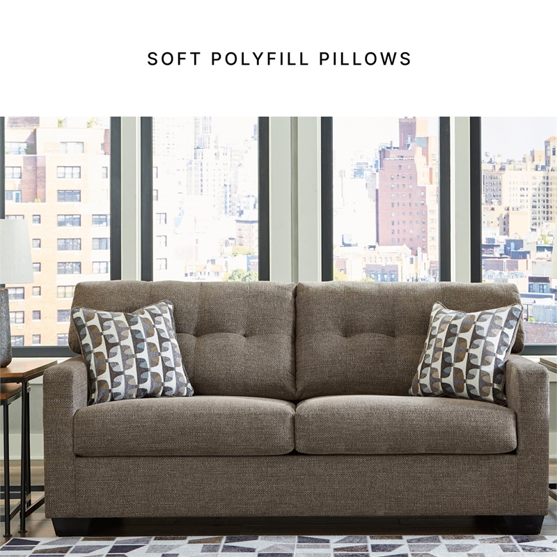 Bowery Hill Contemporary Corner-blocked frame Chocolate Full Sofa Sleeper