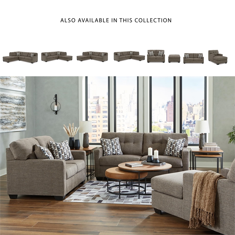 Bowery Hill Contemporary Corner-blocked frame Chocolate Full Sofa Sleeper