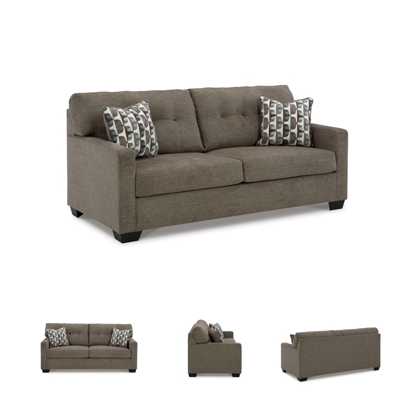 Bowery Hill Contemporary Corner-blocked frame Chocolate Full Sofa Sleeper