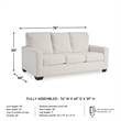 Bowery Hill Contemporary Corner-blocked frame White Full Sofa Sleeper