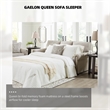 Bowery Hill Transitional Corner-blocked frame Dune Queen Sofa Sleeper