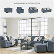 Bowery Hill Contemporary Corner-blocked frame Blue Queen Sofa Sleeper