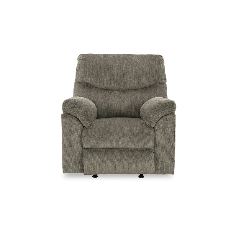 Bowery Hill Contemporary Putty Recliner with Pull-Tab Reclining Motion