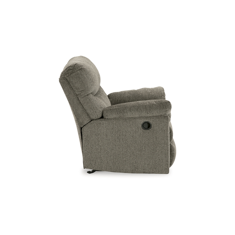 Bowery Hill Contemporary Putty Recliner with Pull-Tab Reclining Motion