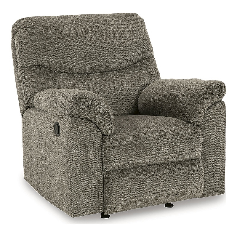 Bowery Hill Contemporary Putty Recliner with Pull-Tab Reclining Motion