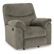 Bowery Hill Contemporary Putty Recliner with Pull-Tab Reclining Motion