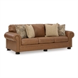 Bowery Hill Top Grain Leather Caramel Sleeper Sofa Rectangular Queen 101