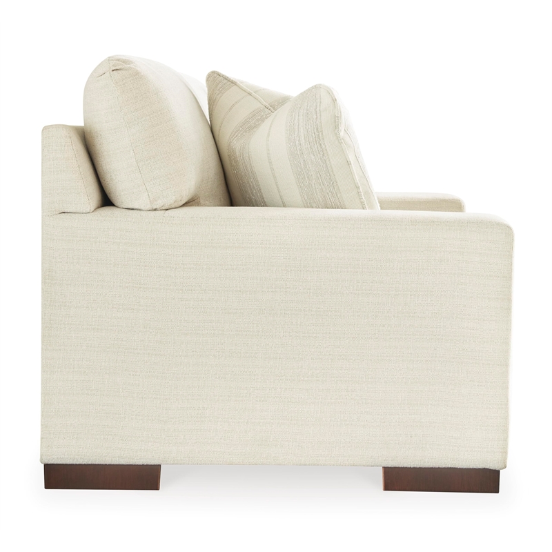 Bowery Hill Corner-blocked frame Loveseat with Decorative Accent Pillows